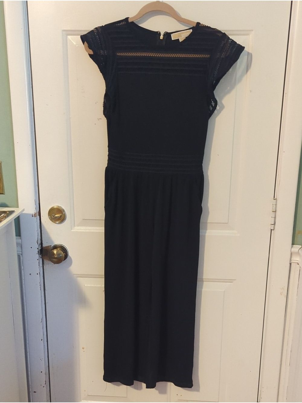Michael Kors Black Lace Detail Pants Jumpsuit Women's XS